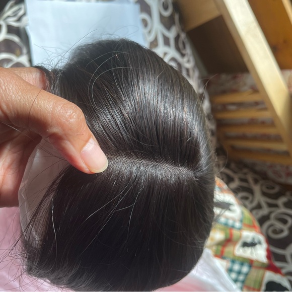 7"X8" COURTNEY | MONO PART | LEFT PART REMY HUMAN HAIR topper - Picture 9 of 9